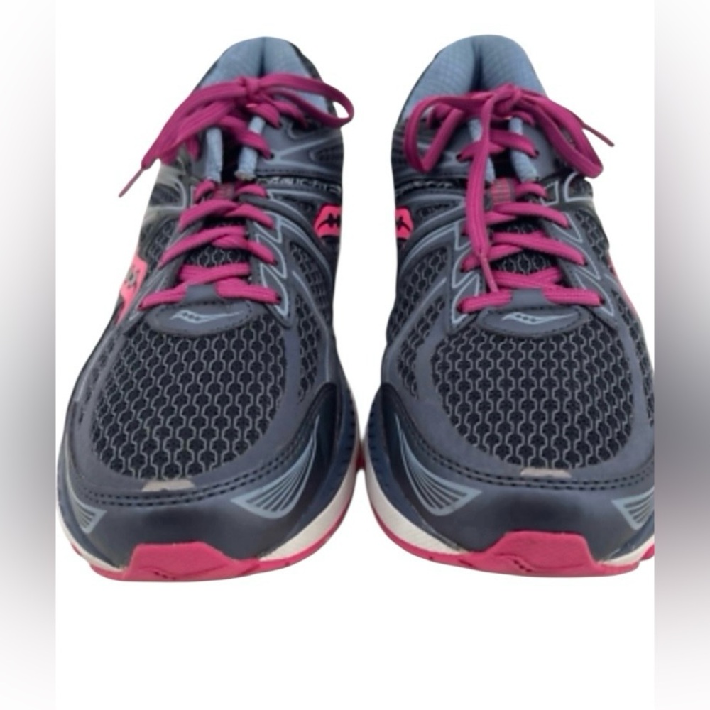 Saucony Echelon power Grid 7.5 black, blue, pink & purple lace up sneakers - Picture 2 of 7